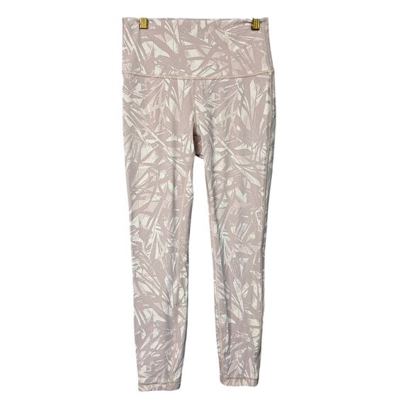 Lululemon Wunder Under High-Rise Luxtreme leggings Shadow Leaf Light Ivory SZ 6 - Picture 3 of 8